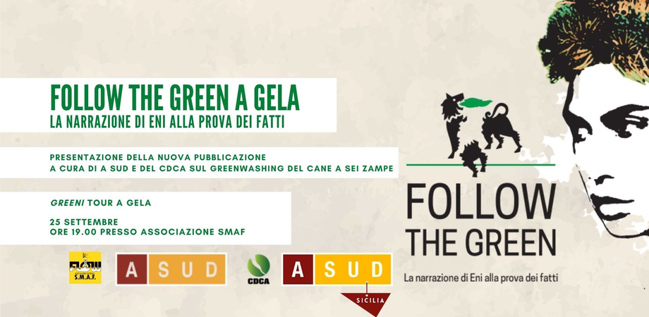 A Gela arriva "Follow the green", il dossier del giornalista Andrea Turco che smaschera il greenwashing di Eni