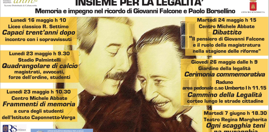 "Capaci, trent'anni dopo", il Liceo Classico di Caltanissetta ricorda i giudici Falcone e Borsellino